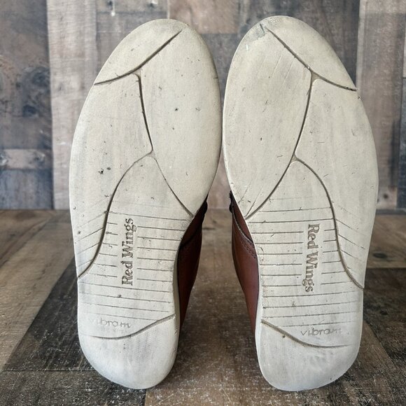 Red Wing 595 Chukka Leather Lace Up Work Boots Mens 10 D - Picture 4 of 12